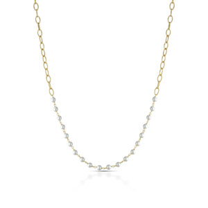 Necklace with 925 sterling silver chain and pearls
