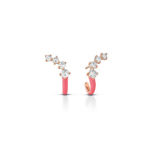 925 Sterling Silver earrings with cubic zirconia and enamel in various colors