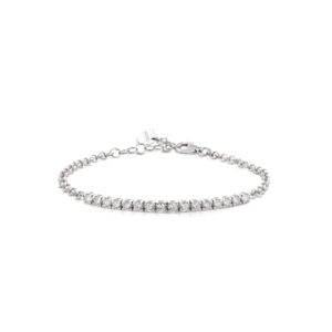 Tennis bracelet with 925 sterling silver chain