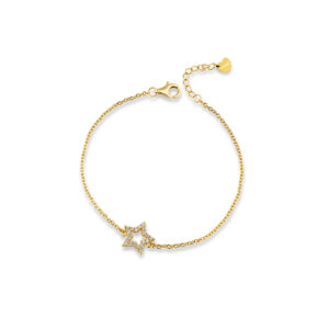 Bracciale in Argento 925 con stella centrale e zirconi