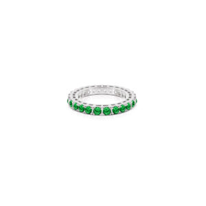 Anello tennis in Argento 925 con zirconi verde