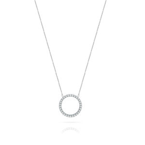 925 sterling silver and white cubic zirconia necklace