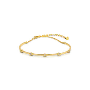 Bracciale rigido in Argento 925 e zirconi colore argento e oro