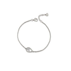 925 sterling silver drop bracelet with cubic zirconia