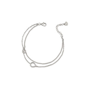 925 Sterling Silver Drops Bracelet with cubic zirconia
