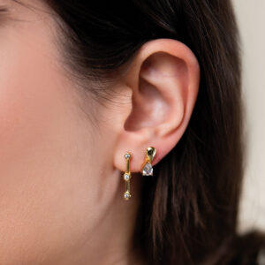 925 Silver pendant earrings with zircons