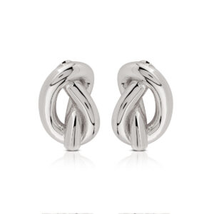 Lobe knot earrings in 925 silver