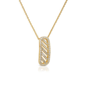 925 Silver Necklace with Pendant with White Zircons