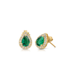 925 Silver Earrings with Drop Stone