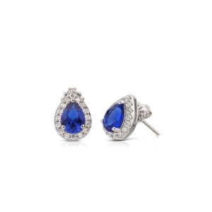 925 Silver Earrings with Drop Stone