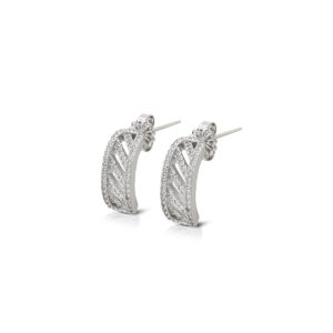 925 Silver Earrings with White Zircons